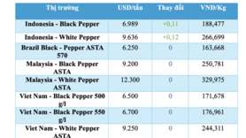 Giá tiêu hôm nay 12/12/2025: Đi ngang