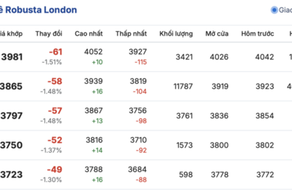 Giá cà phê hôm nay 17/12/2025: Tiếp tục giảm sâu