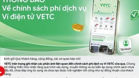Lý do VETC và ePass dừng thu phí ví điện tử  và xin lỗi khách hàng