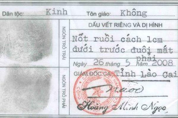 Nốt ruồi và sẹo chính là đặc điểm nhận dạng được ghi ở mặt sau của CMND, CCCD.