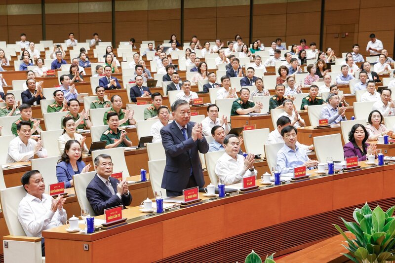 Tổng Bí thư, Chủ tịch nước Tô Lâm dự Hội nghị toàn quốc triển khai thực hiện Nghị quyết 10-NQ/TW về phát triển kinh tế vốn đầu tư nước ngoài. Ảnh: Quang Vinh