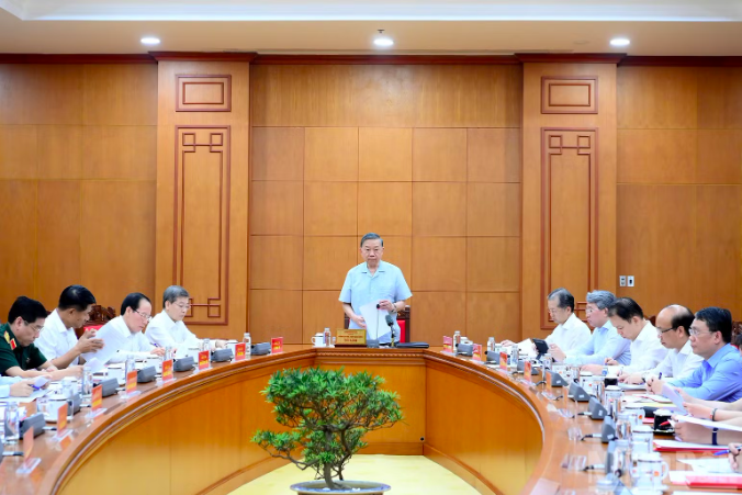 Tổng Bí thư, Chủ tịch nước Tô Lâm chủ trì cuộc làm việc. (Ảnh: ĐĂNG KHOA)