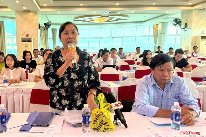 Doanh nghiệp nêu kiến nghị, đề xuất tại hội nghị.