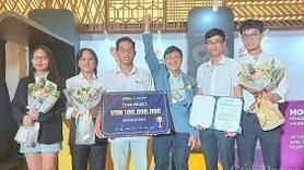 Máy xử lý cỏ dại thay thế hóa chất đoạt giải nhất cuộc thi ý tưởng khởi nghiệp sinh viên Univ.Star 2023