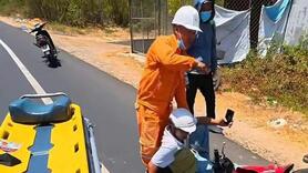 Cán bộ điện lực Lâm Đồng kịp thời cứu người tai nạn giao thông