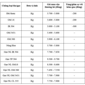 Giá lúa gạo hôm nay ngày 12/9: Lúa tươi, gạo xuất khẩu giảm mạnh