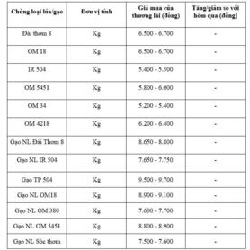 Giá lúa gạo hôm nay ngày 5/2/2026: Gạo thơm neo cao