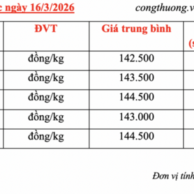 Giá tiêu hôm nay 16/3/2026: Dao động từ 142.500 - 144.500 đồng/kg