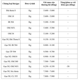 Giá lúa gạo hôm nay ngày 19/3/2026: Gạo xuất khẩu OM 5451 tiếp đà giảm