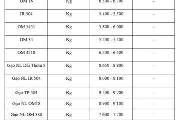 Giá lúa gạo hôm nay ngày 9/2/2026: Lúa thơm neo cao