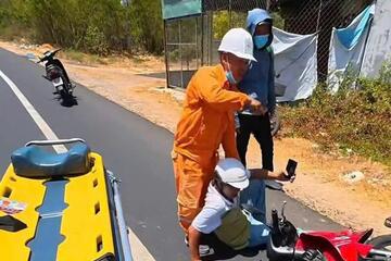 Cán bộ điện lực Lâm Đồng kịp thời cứu người tai nạn giao thông