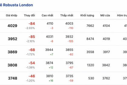 Giá cà phê hôm nay 3/2/2026: Tăng nhẹ