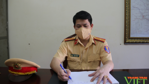 Cảnh sát giao thông Mai Sơn: Đảm bảo an toàn giao thông gắn với phòng, chống dịch Covid-19