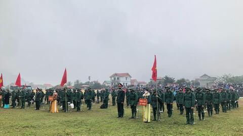 Hoà Bình: Hơn 1.700 tân binh lên đường nhập ngũ
