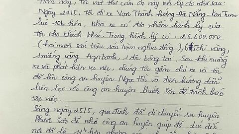 Công an Phước Sơn nhanh chóng giúp người dân tìm tài sản thất lạc