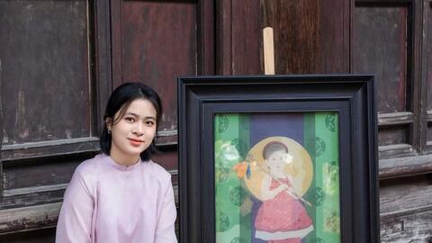 Họa sĩ trẻ Như Ngọc gây ấn tượng mạnh mẽ với tranh lụa