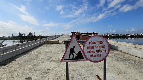 Vướng một hộ dân, cầu 337 tỷ đồng tại Hội An lại trễ hẹn