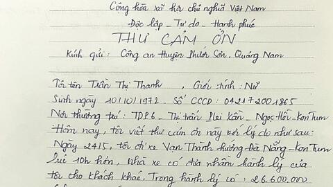 Công an Phước Sơn nhanh chóng giúp người dân tìm tài sản thất lạc