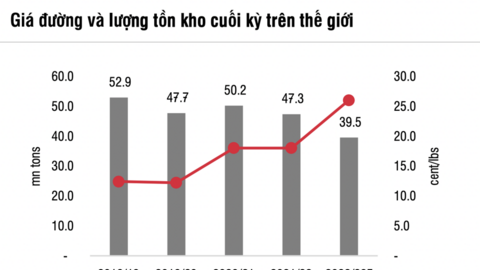 Giá đường có phiên điều chỉnh kỹ thuật đi lên