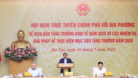 Thủ tướng chủ trì Hội nghị với địa phương về tăng trưởng kinh tế năm 2025