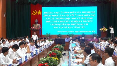 Chủ tịch UBND TP. Hồ Chí Minh làm việc với xã, phường khu vực Bà Rịa - Vũng Tàu