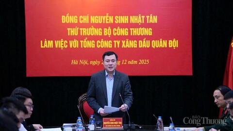 Bộ Công Thương làm việc với Tổng Công ty Xăng dầu Quân đội