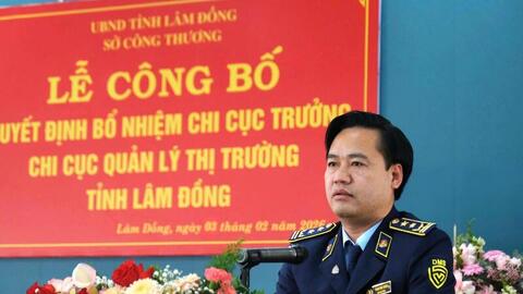 Ông Phan Văn Tuyên giữ chức Chi cục trưởng Quản lý thị trường Lâm Đồng
