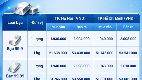 Giá bạc hôm nay 17/8/2026: Biến động không ngừng