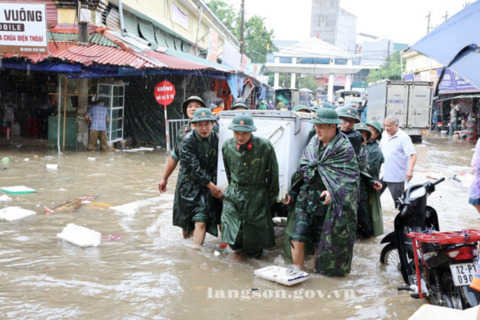 Mưa lũ gây ảnh hưởng lớn tại Lạng Sơn, các lực lượng chức năng tích cực hỗ trợ