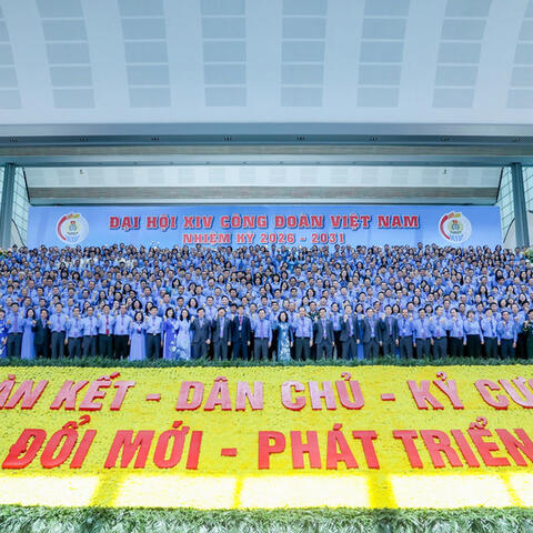 Sáng nay (5/6) bế mạc Đại hội XIV Công đoàn Việt Nam