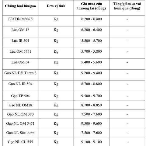 Giá lúa gạo hôm nay ngày 26/6/2026: Gạo xuất khẩu đảo chiều tăng