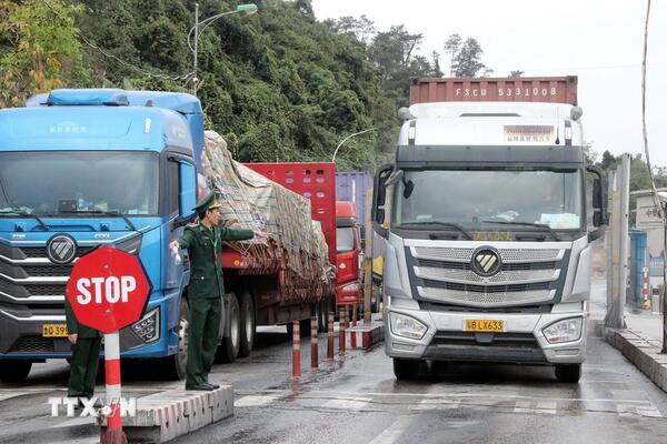 Lạng Sơn: Phương tiện chở hàng nhập khẩu qua các cửa khẩu tăng mạnh
