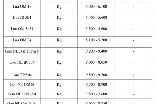 Giá lúa gạo hôm nay ngày 15/4: Thị trường ít biến động