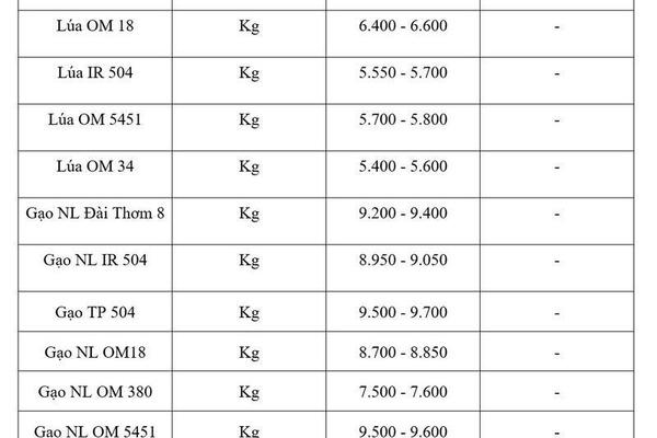 Giá lúa gạo hôm nay ngày 8/7: Gạo xuất khẩu biến động trái chiều