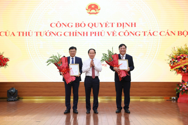 Phó Thủ tướng Lê Tiến Châu trao Quyết định bổ nhiệm 2 Phó Tổng Thanh tra Chính phủ