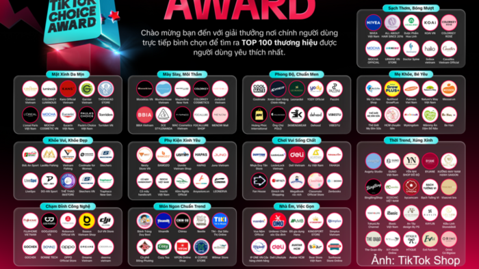TikTok Choice Award: Thước đo thương hiệu từ bình chọn của người tiêu dùng