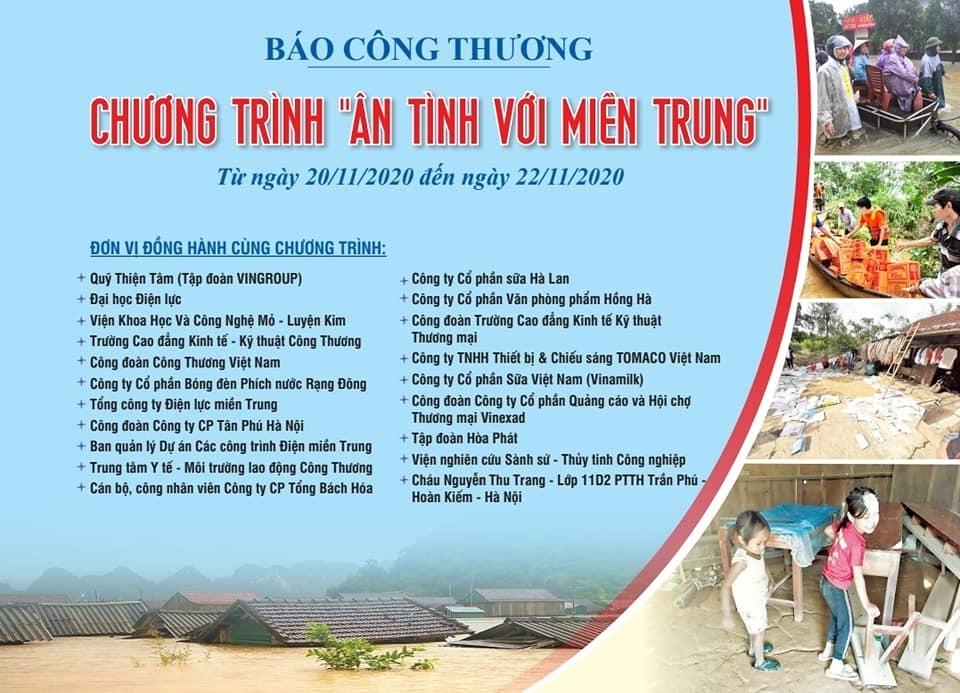 Chương trình “Ân tình với miền Trung”: Tiếp sức thầy trò vùng lũ Tân Trạch