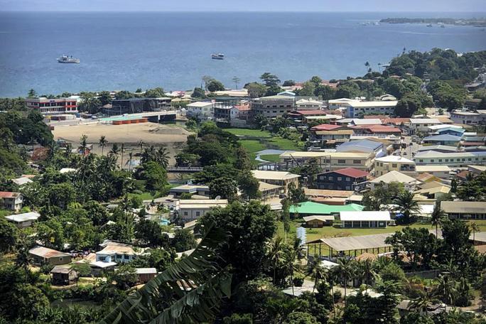 Tàu ở Honiara, Solomon - quốc gia gần đây ký hiệp ước an ninh với Trung Quốc. Ảnh: AP.