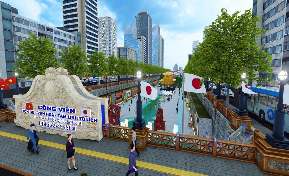 Toàn bộ phối cảnh không gian văn hóa Nhật Bản tại sông Tô Lịch: Du khách có thể check-in như đang ở Nhật? - Ảnh 1.