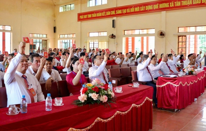 Đại hội có sự tham dự của 150 đại biểu, đại diện cho hơn 1.048 đảng viên của Đảng bộ xã Tân Thuận