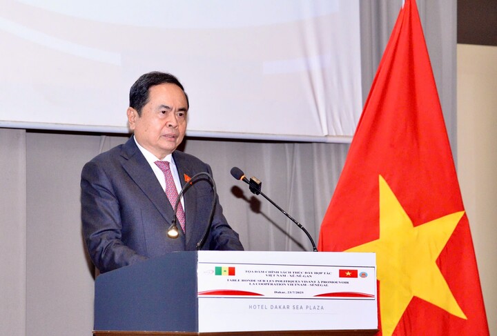Chủ tịch Quốc hội Trần Thanh Mẫn phát biểu tại Tọa đàm chính sách thúc đẩy hợp tác Việt Nam - Senegal
