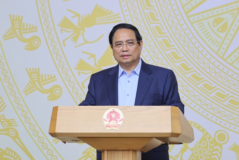 Thủ tướng Chính phủ Phạm Minh Chính chủ trì Phiên họp thứ 2 của Ban Chỉ đạo quốc gia về phát triển ngành công nghiệp bán dẫn. Ảnh: VGP/Nhật Bắc