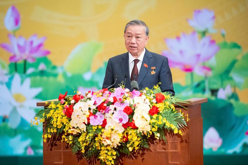 Tổng Bí thư Tô Lâm phát biểu tại cuộc gặp mặt các thế hệ đại biểu Quốc hội qua các thời kỳ