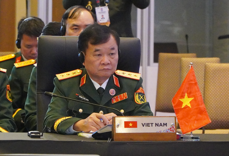Thượng tướng Hoàng Xuân Chiến, Trưởng đoàn Việt Nam tại hội nghị. Ảnh: Bộ Quốc phòng.