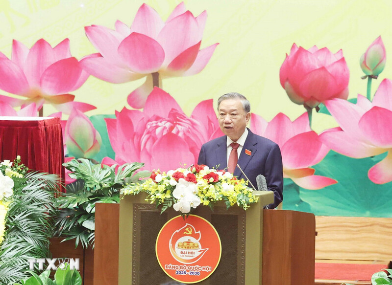 Tổng Bí thư Tô Lâm phát biểu chỉ đạo tại Đại hội. Ảnh: TTXVN