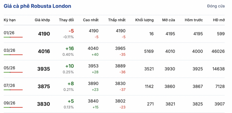 Giá cà phê hôm nay 20/1/2026: Cao nhất 99.000 đồng/kg - 1
