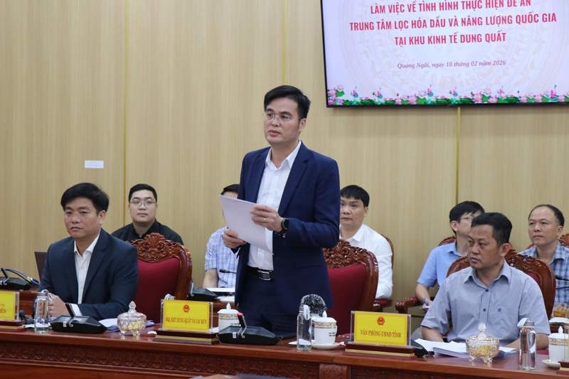 Tỉnh Quảng Ngãi đã dành quỹ đất khu vực xung quanh nhà máy lọc dầu đảm bảo để thực hiện đề án. Ảnh: Nguyễn Dương