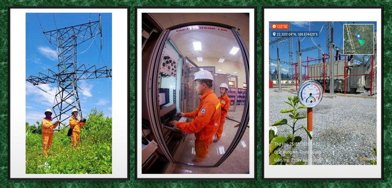 Lực lượng vận hành TBA và đường dây TTĐ Đông Bắc 3 liên tục kiểm tra thiết bị trong TBA và các tuyến đường dây