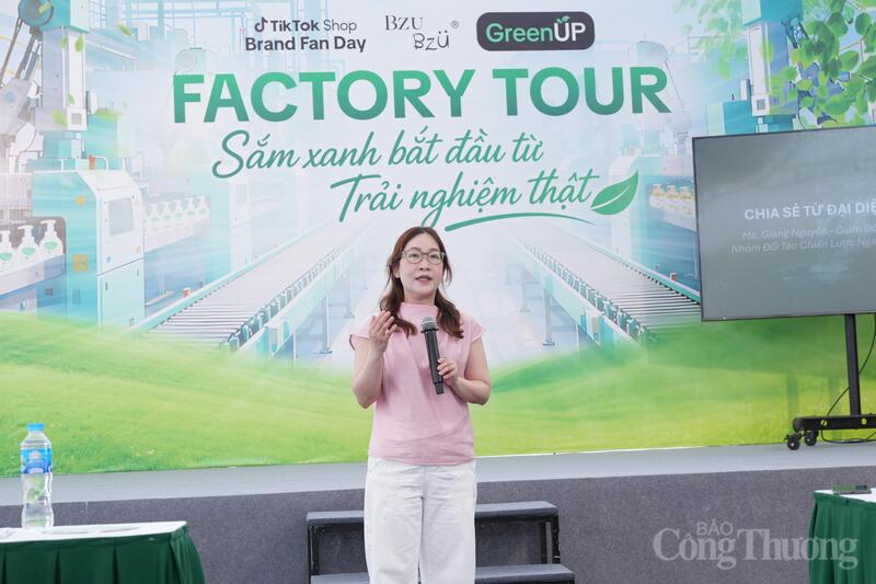 Bà Giang Nguyễn, đại diện ngành hàng Mẹ và Bé của TikTok Shop chia sẻ tại chương trình