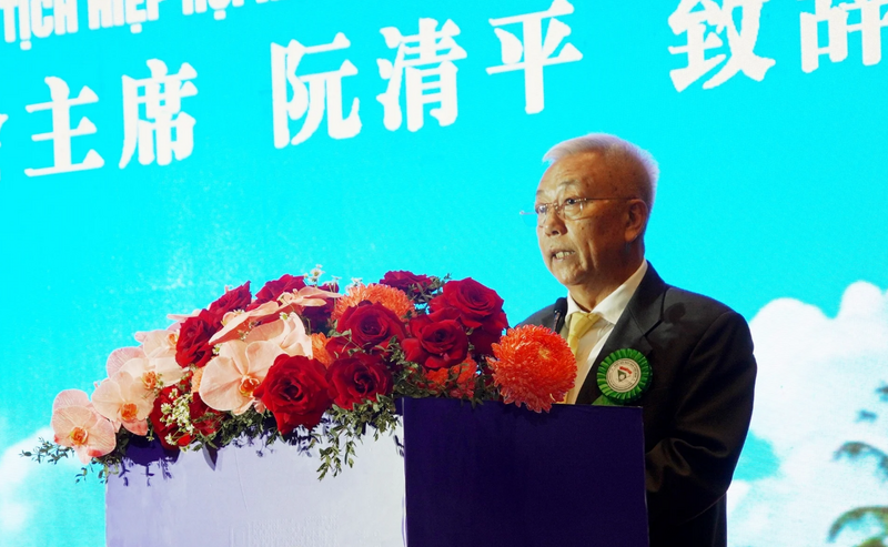 Ông Nguyễn Thanh Bình, Chủ tịch Hiệp hội Rau quả Việt Nam phát biểu khai mạc Diễn đàn. Ảnh: Nguyễn Thủy